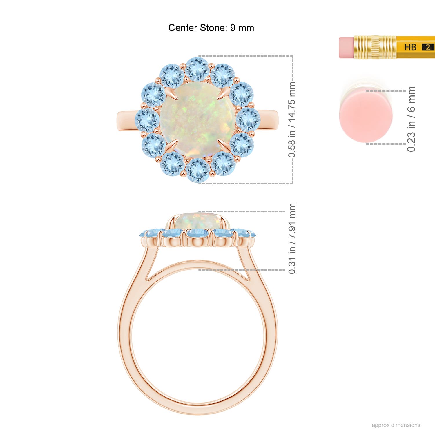 AAA - Opal / 2.46 CT / 14 KT Rose Gold