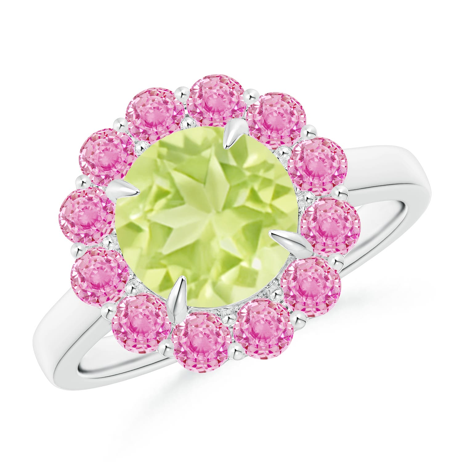 A - Peridot / 3.02 CT / 14 KT White Gold