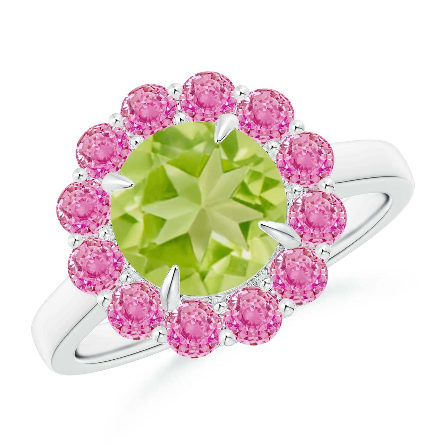 AA - Peridot / 3.02 CT / 14 KT White Gold