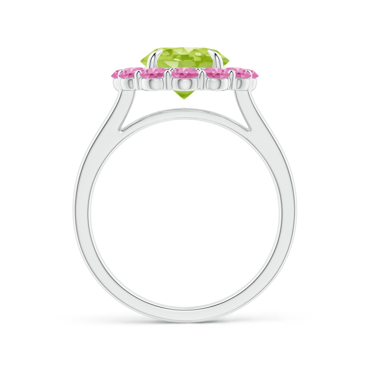 AA - Peridot / 3.02 CT / 14 KT White Gold