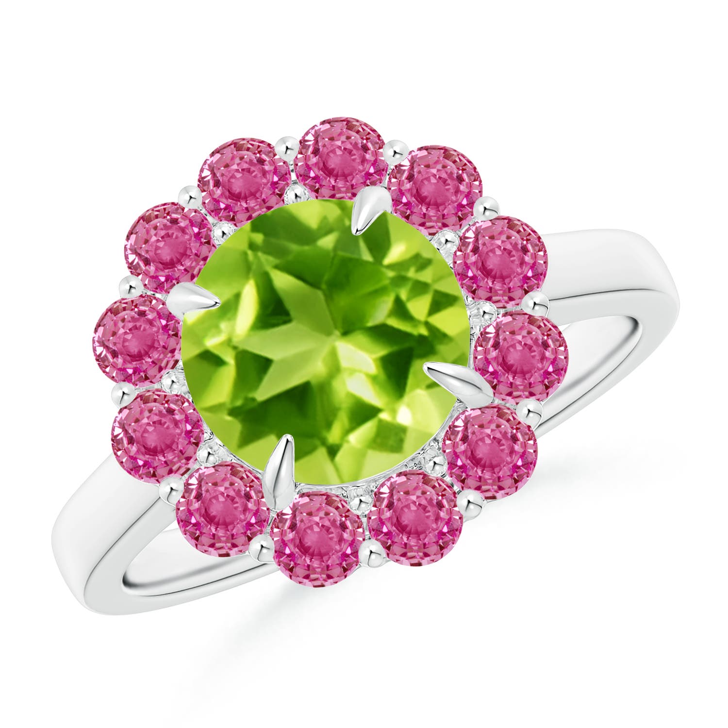 AAA - Peridot / 3.02 CT / 14 KT White Gold