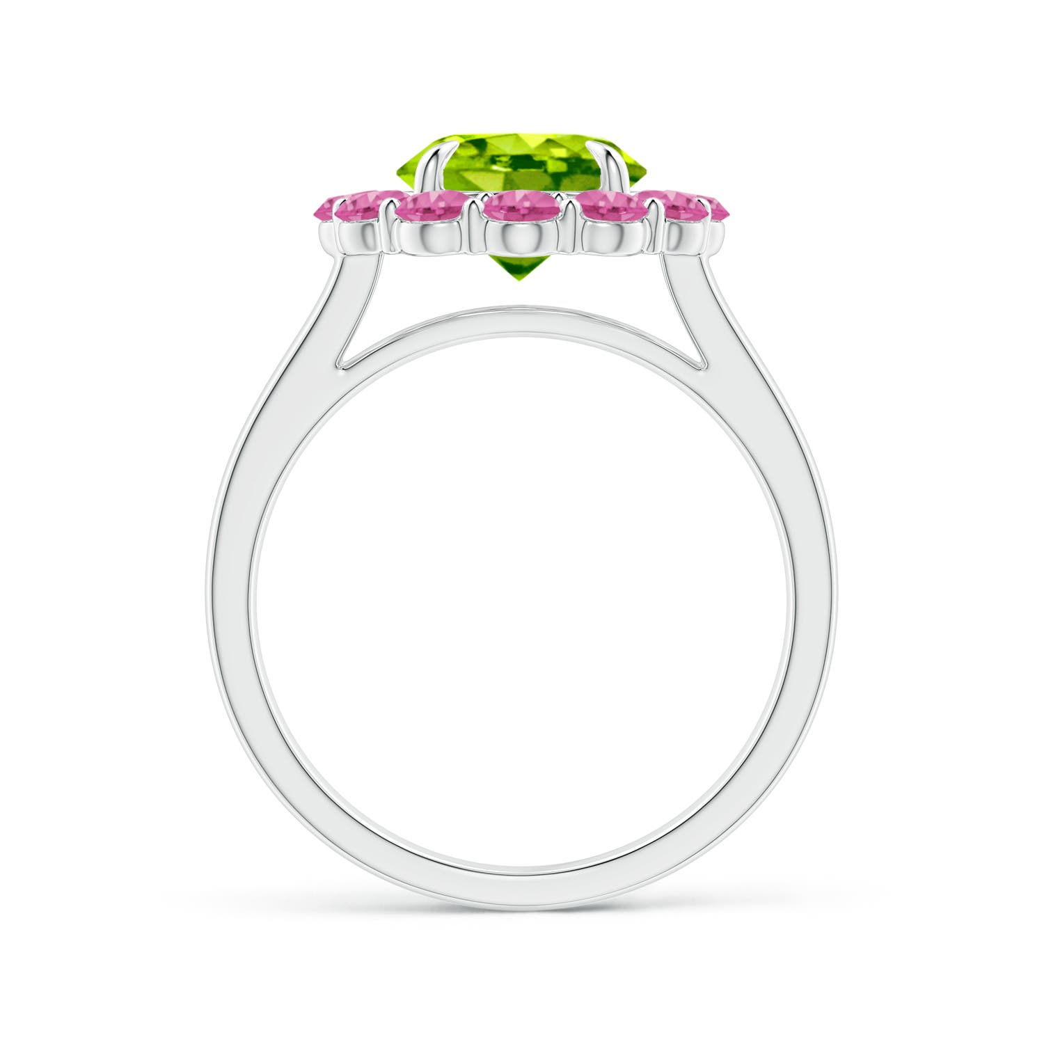 AAA - Peridot / 3.02 CT / 14 KT White Gold