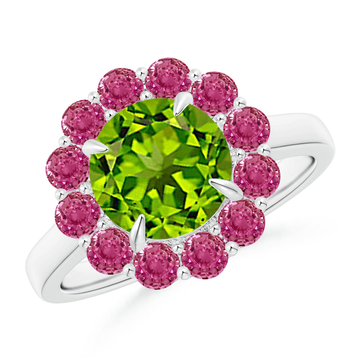 AAAA - Peridot / 3.02 CT / 14 KT White Gold