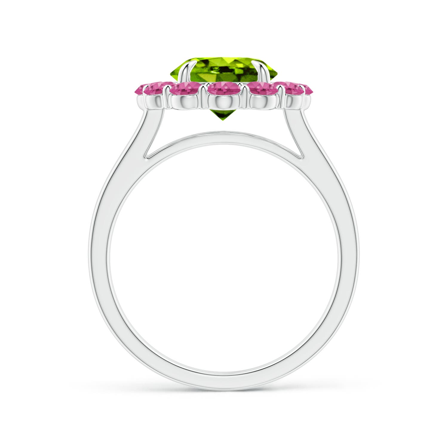 AAAA - Peridot / 3.02 CT / 14 KT White Gold