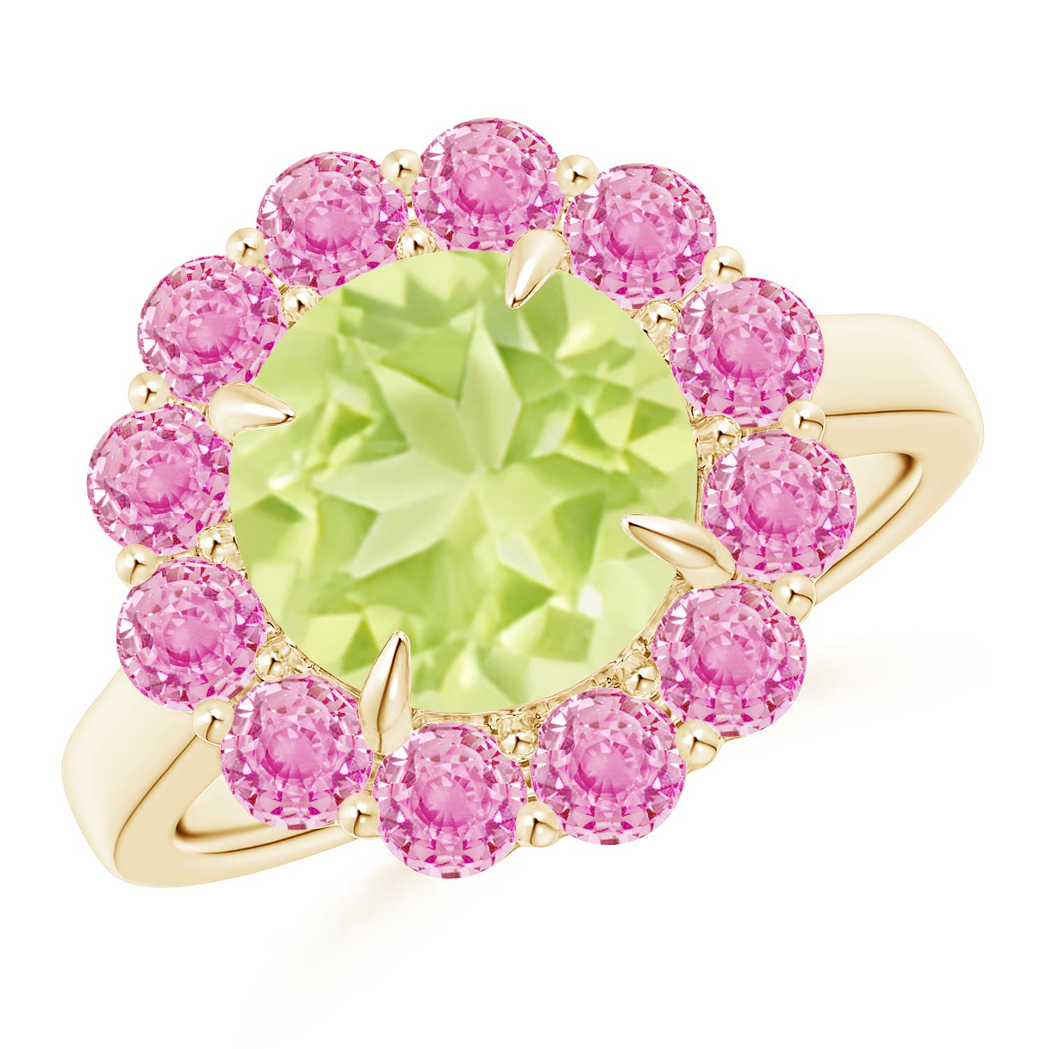 A - Peridot / 4.22 CT / 14 KT Yellow Gold