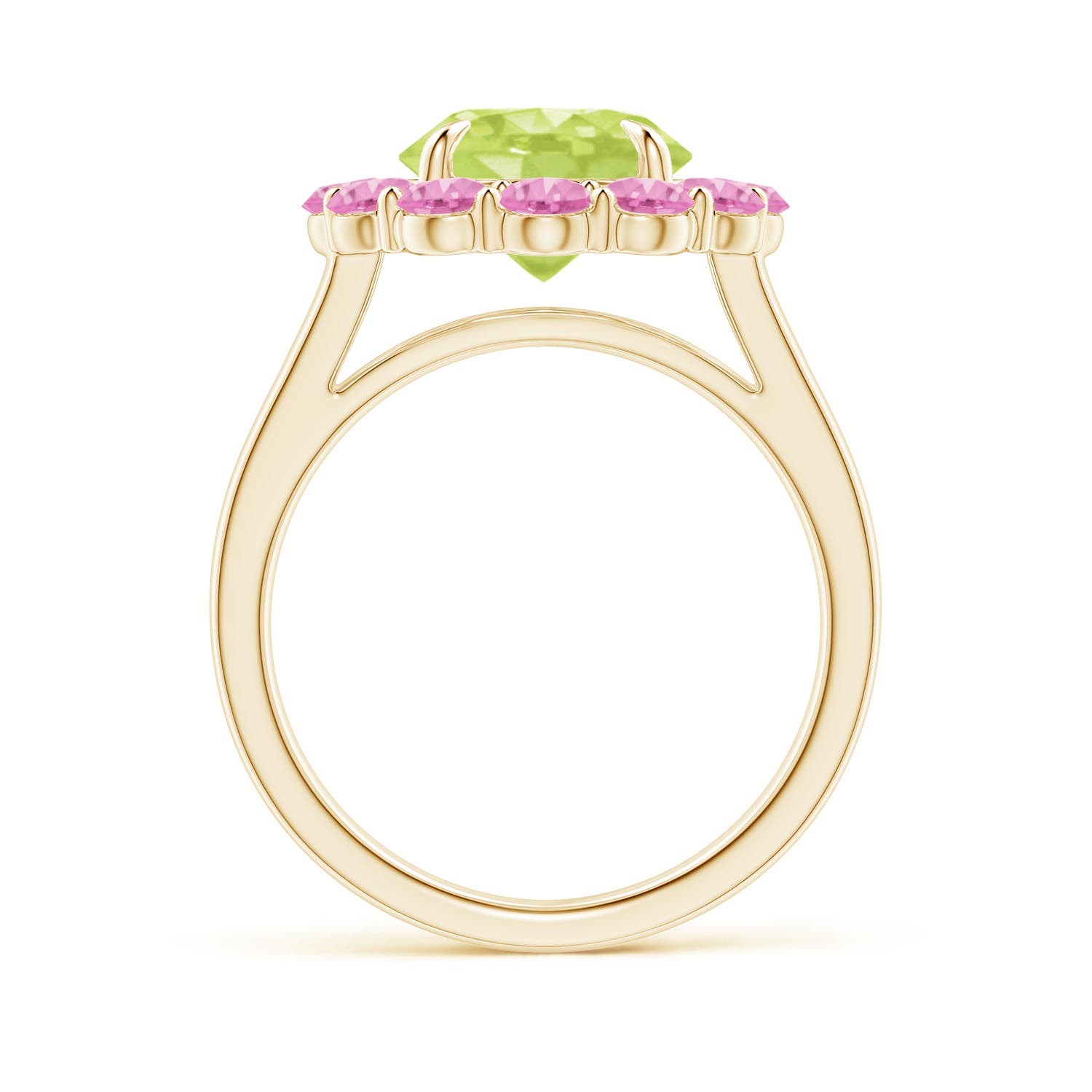 A - Peridot / 4.22 CT / 14 KT Yellow Gold