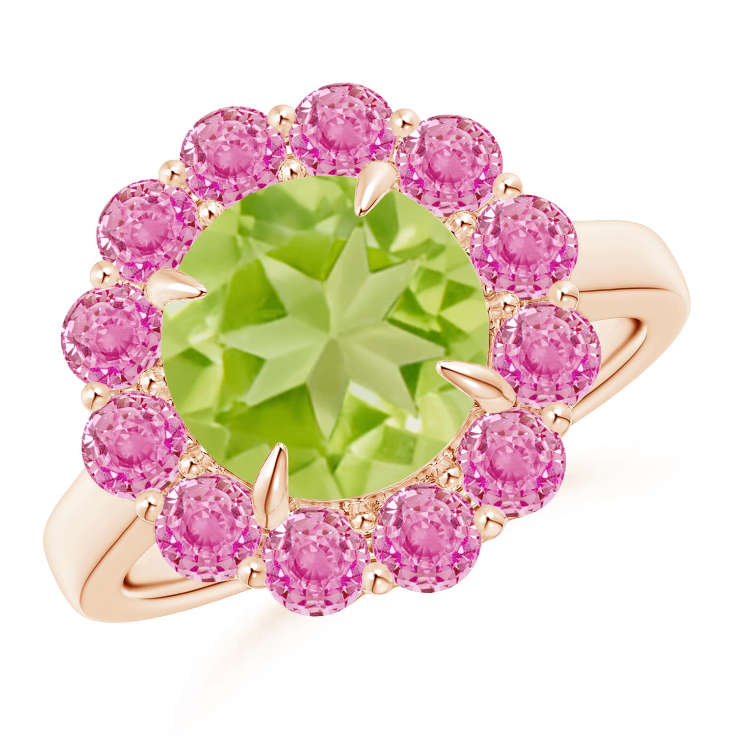 AA - Peridot / 4.22 CT / 14 KT Rose Gold