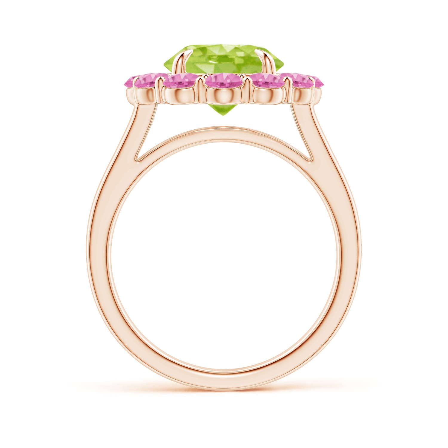 AA - Peridot / 4.22 CT / 14 KT Rose Gold