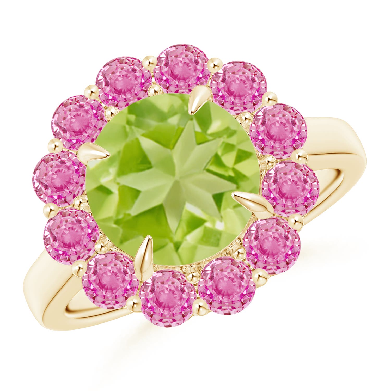 AA - Peridot / 4.22 CT / 14 KT Yellow Gold