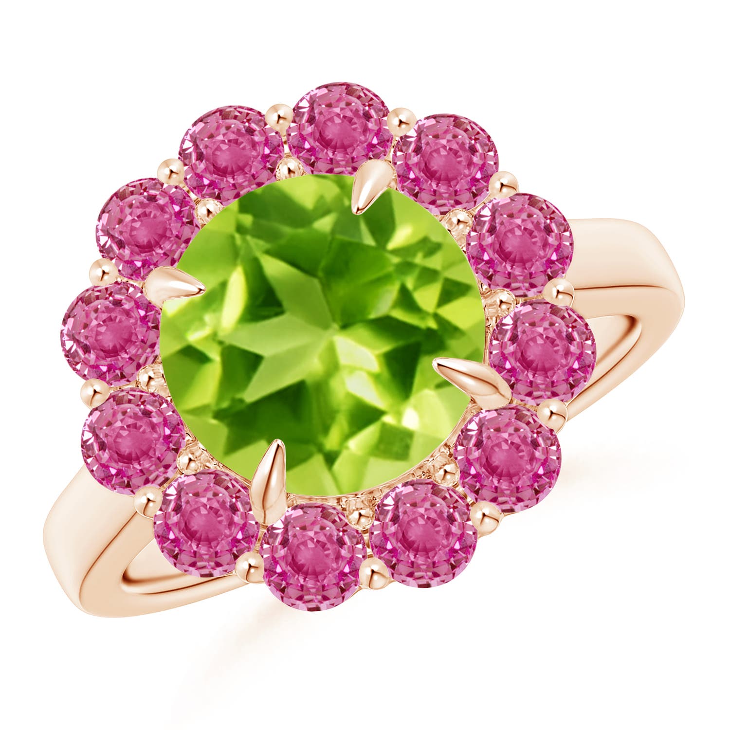 AAA - Peridot / 4.22 CT / 14 KT Rose Gold