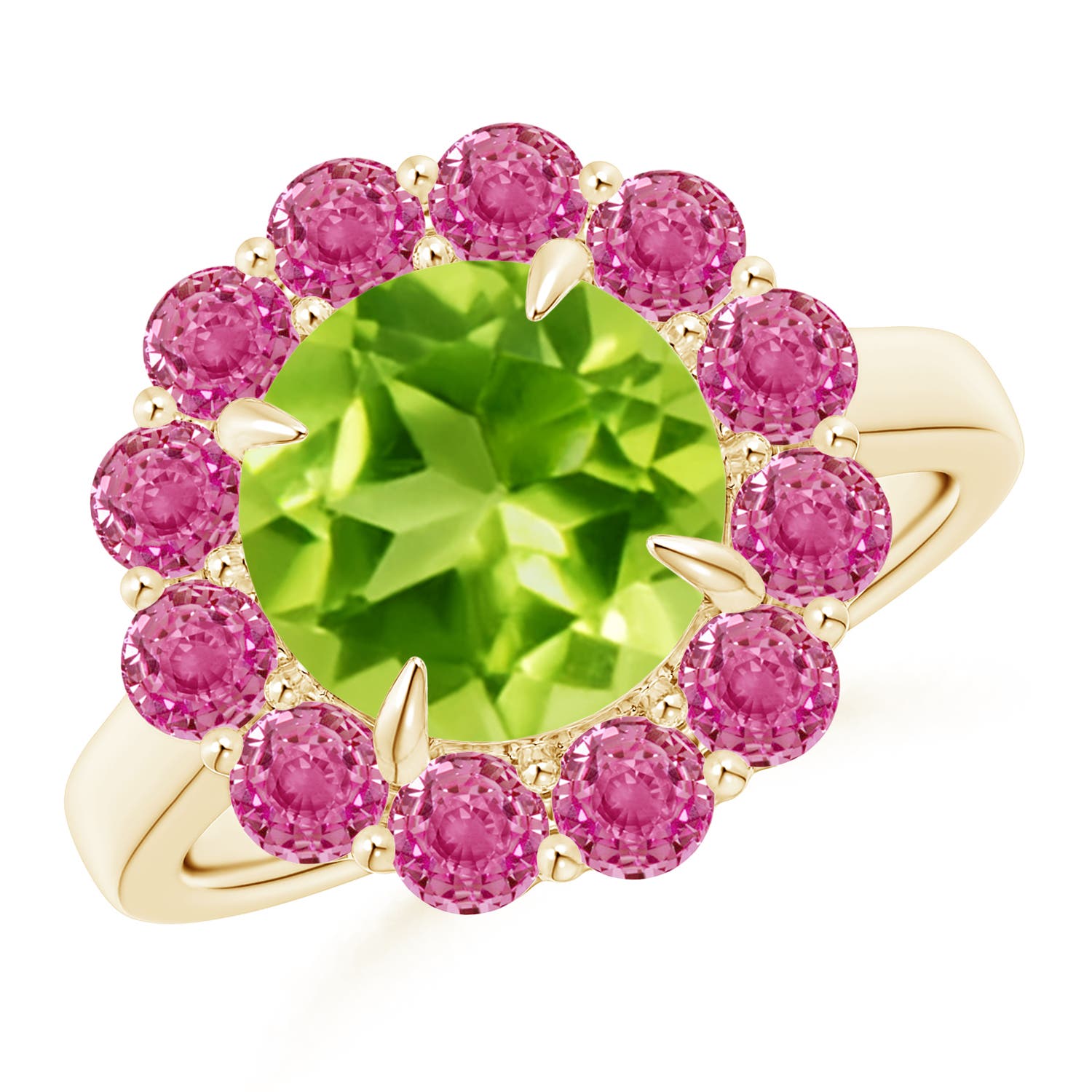 AAA - Peridot / 4.22 CT / 14 KT Yellow Gold