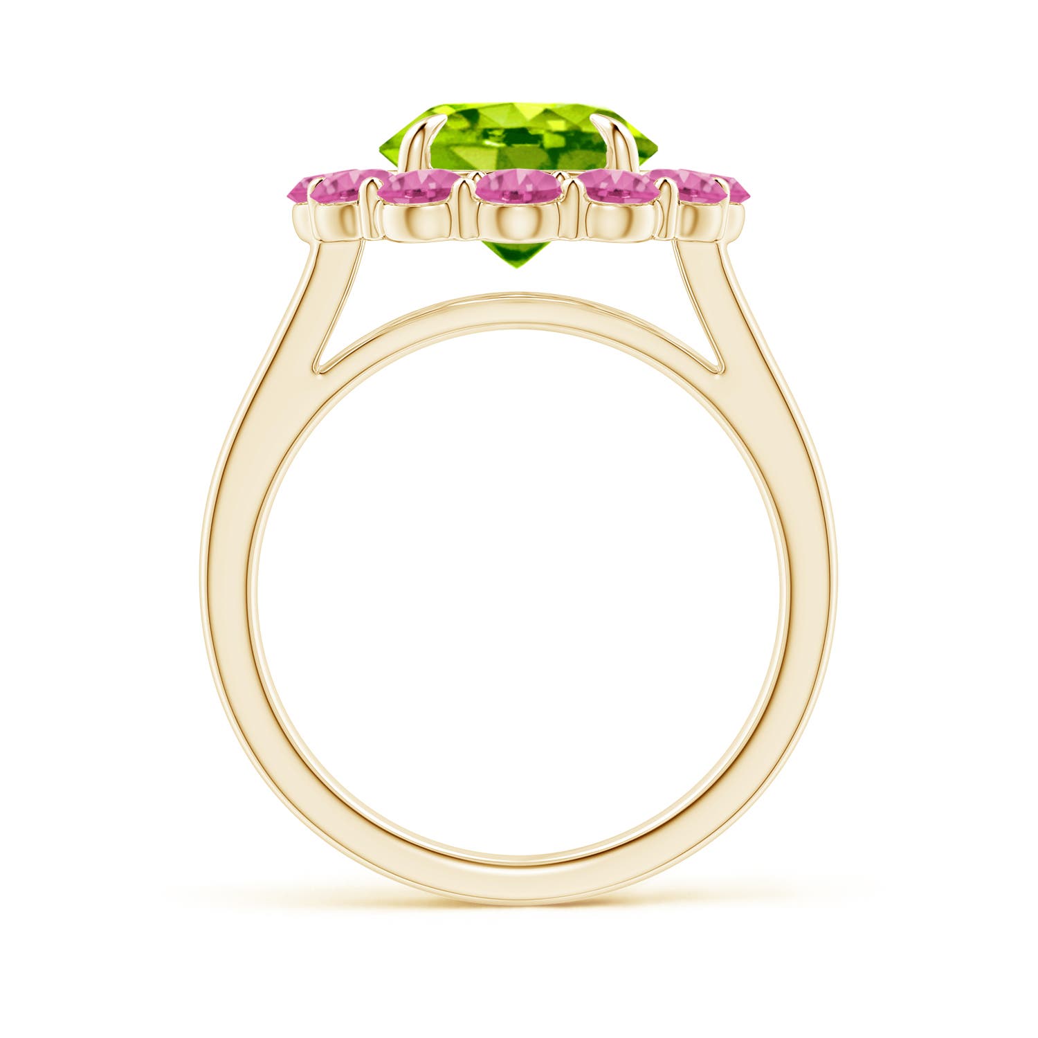 AAA - Peridot / 4.22 CT / 14 KT Yellow Gold