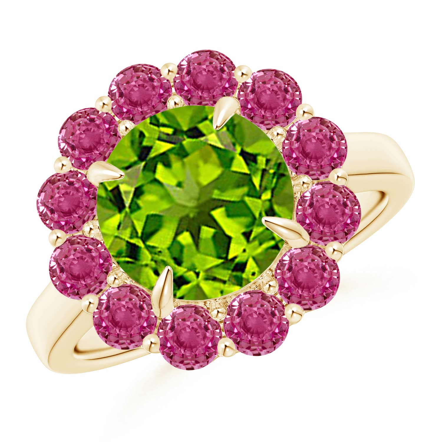 AAAA - Peridot / 4.22 CT / 14 KT Yellow Gold