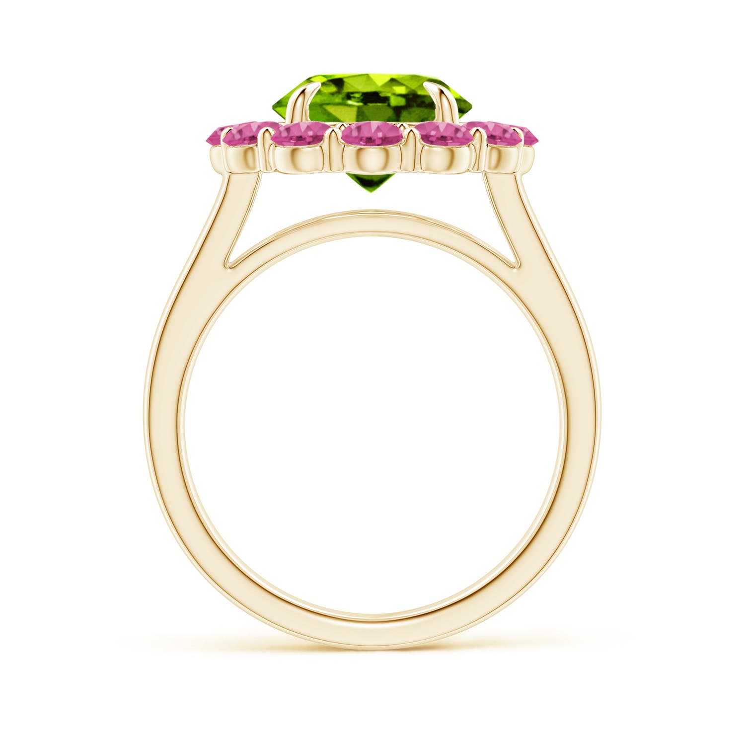 AAAA - Peridot / 4.22 CT / 14 KT Yellow Gold