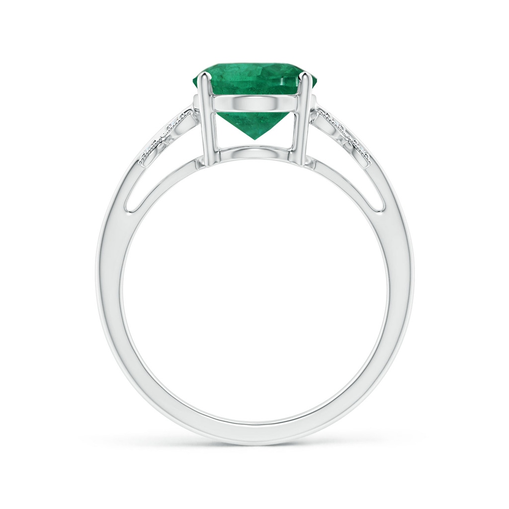9.61x7.47x5.59mm AA GIA Certified Oval Emerald Butterfly Bypass Ring in White Gold Side 199