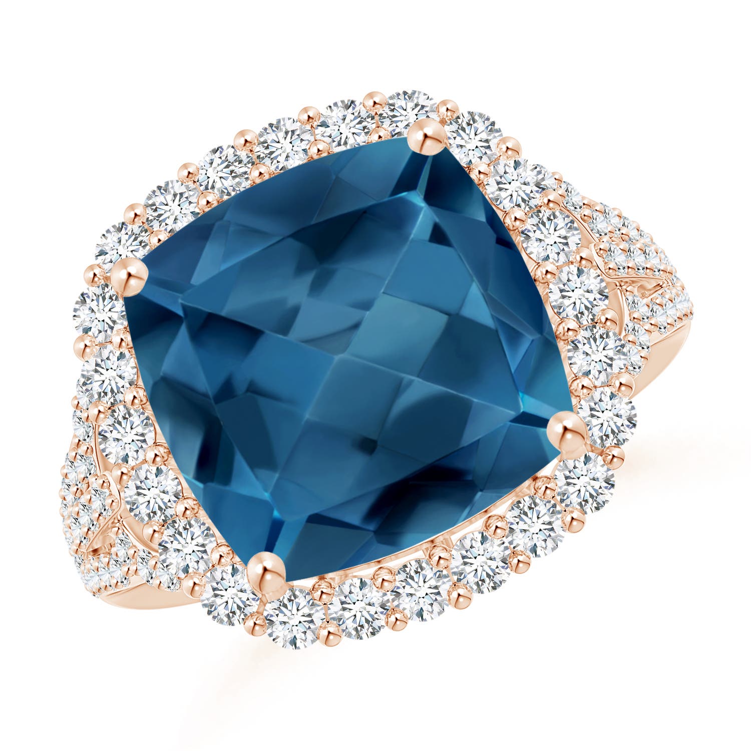 AA - London Blue Topaz / 8.92 CT / 14 KT Rose Gold