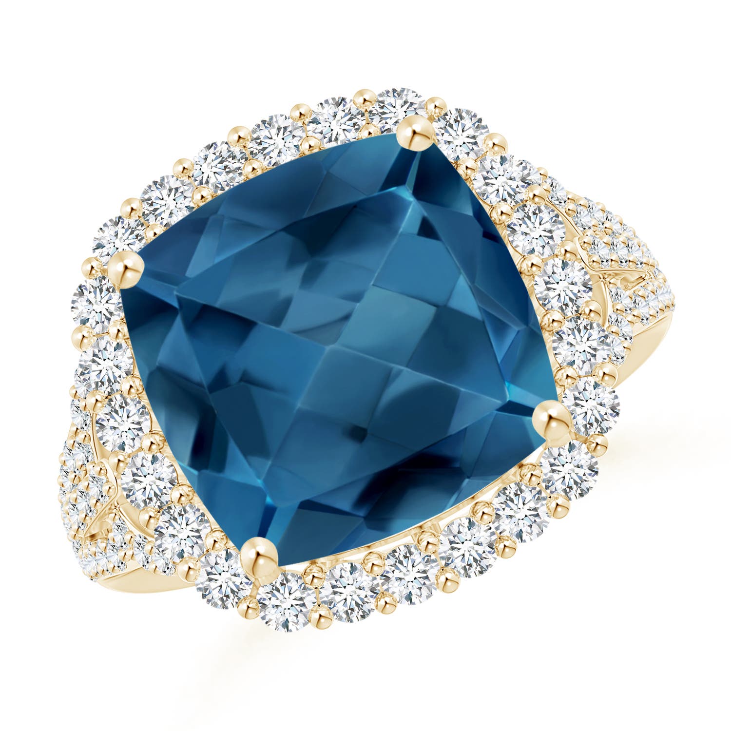 AA - London Blue Topaz / 8.92 CT / 14 KT Yellow Gold