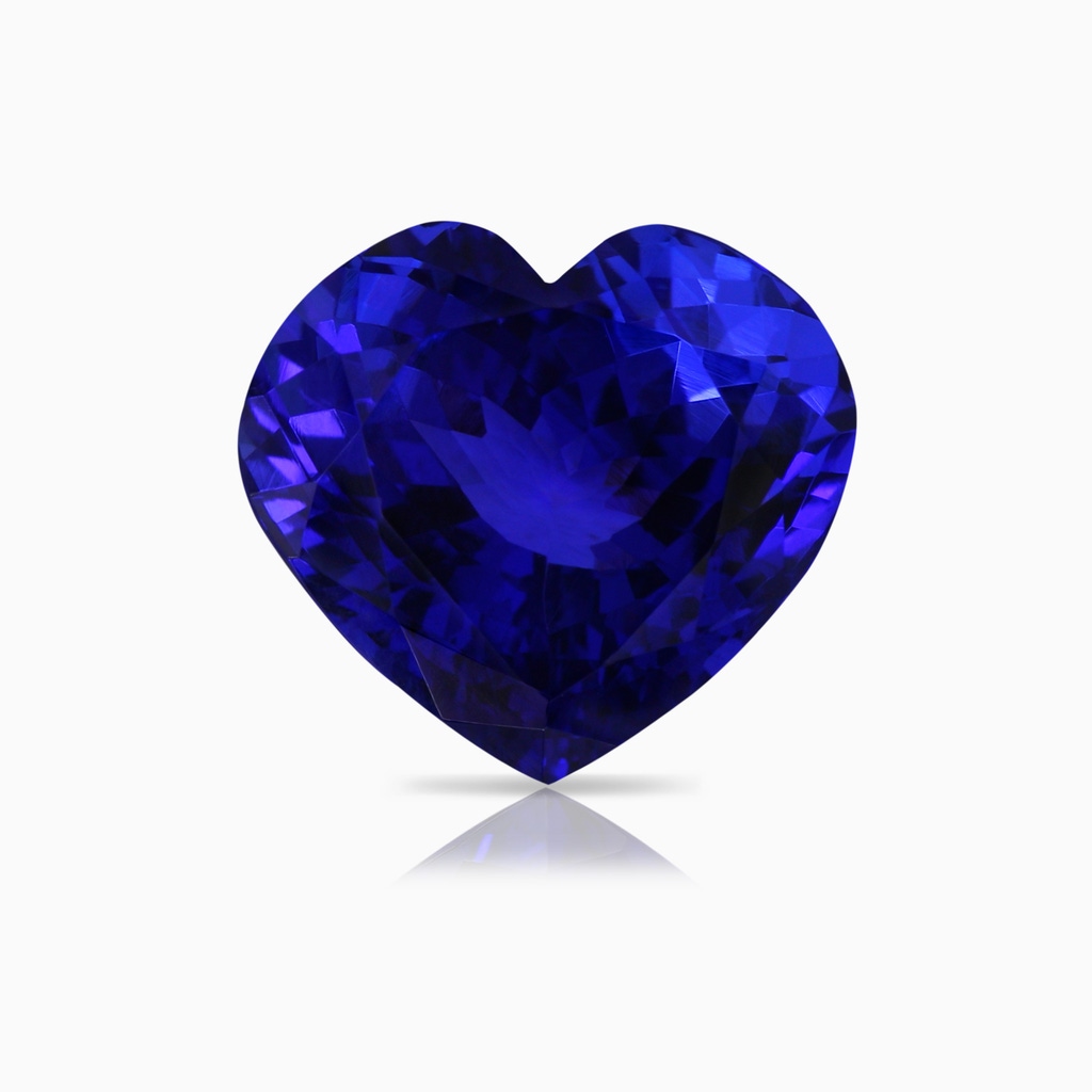 12.59x12.63x8.65mm AAAA GIA Certified Heart-Shaped Tanzanite Ring with Diamond Halo in Rose Gold Stone