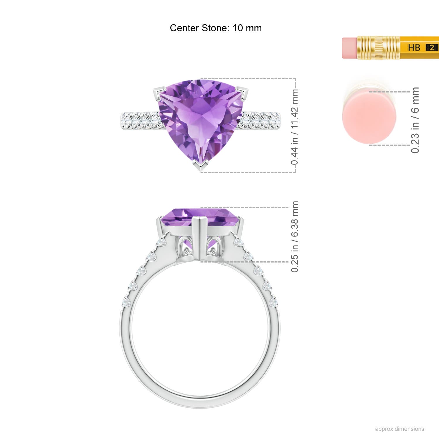 A - Amethyst / 2.95 CT / 14 KT White Gold