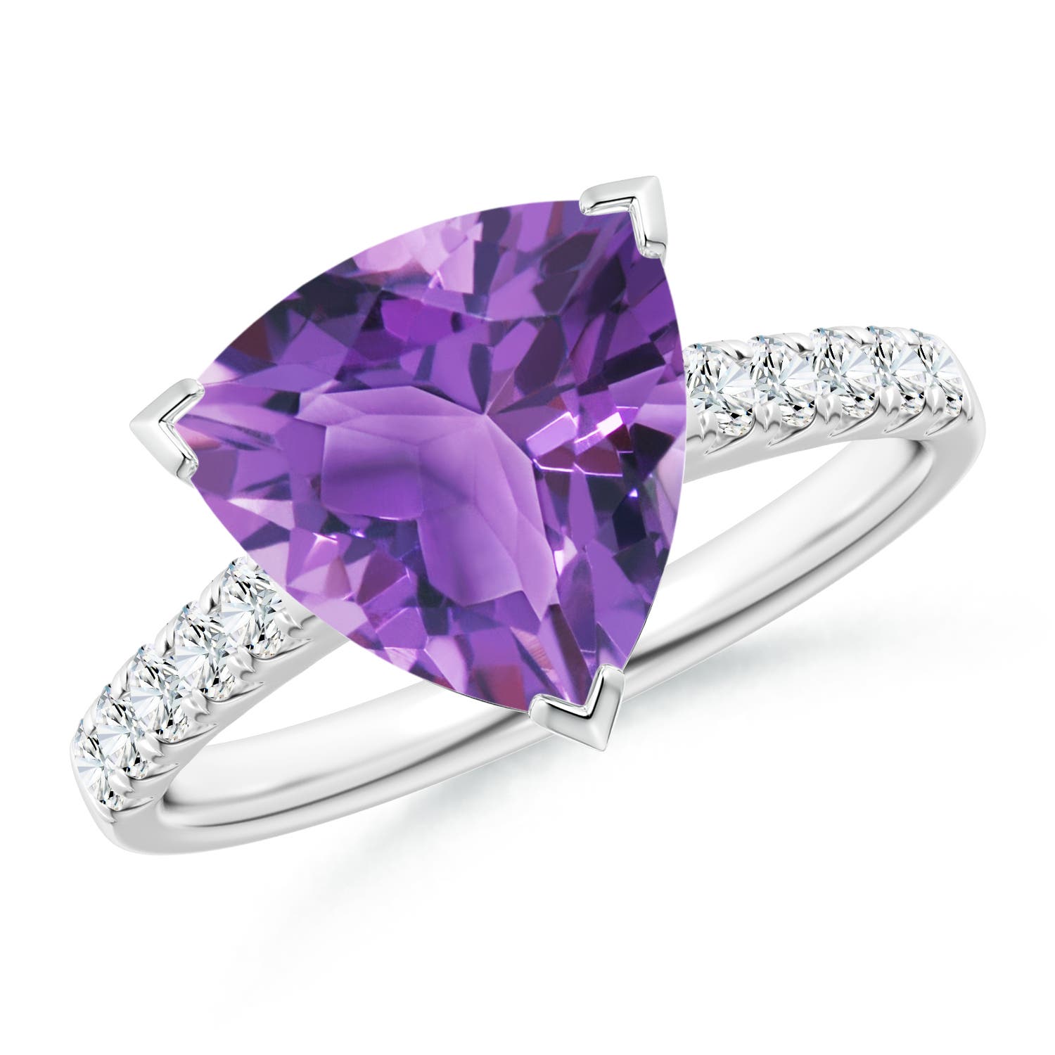 AA - Amethyst / 2.95 CT / 14 KT White Gold