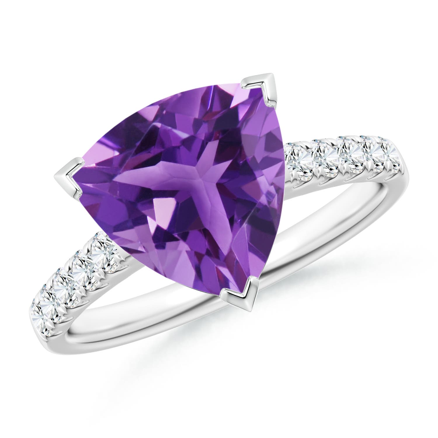 AAA - Amethyst / 2.95 CT / 14 KT White Gold