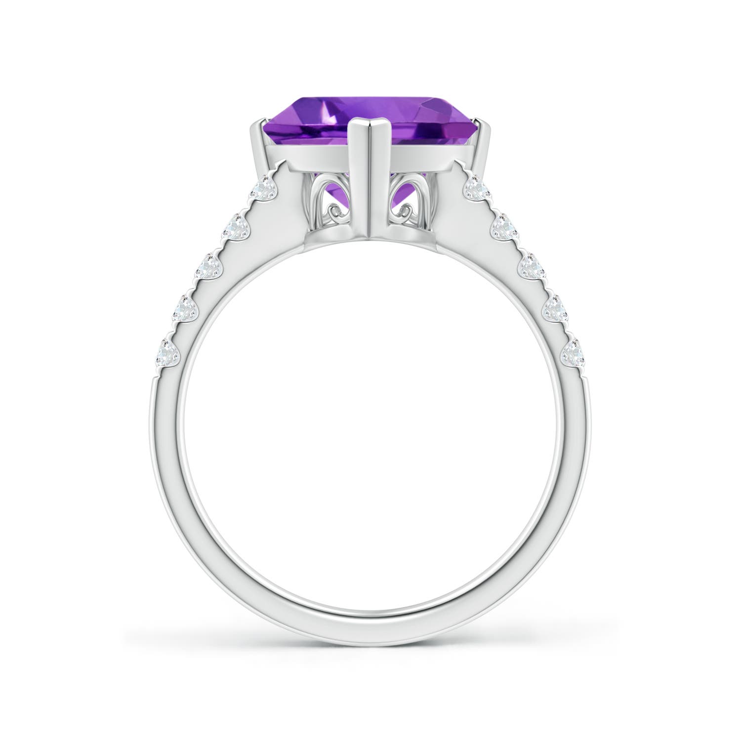 AAA - Amethyst / 2.95 CT / 14 KT White Gold