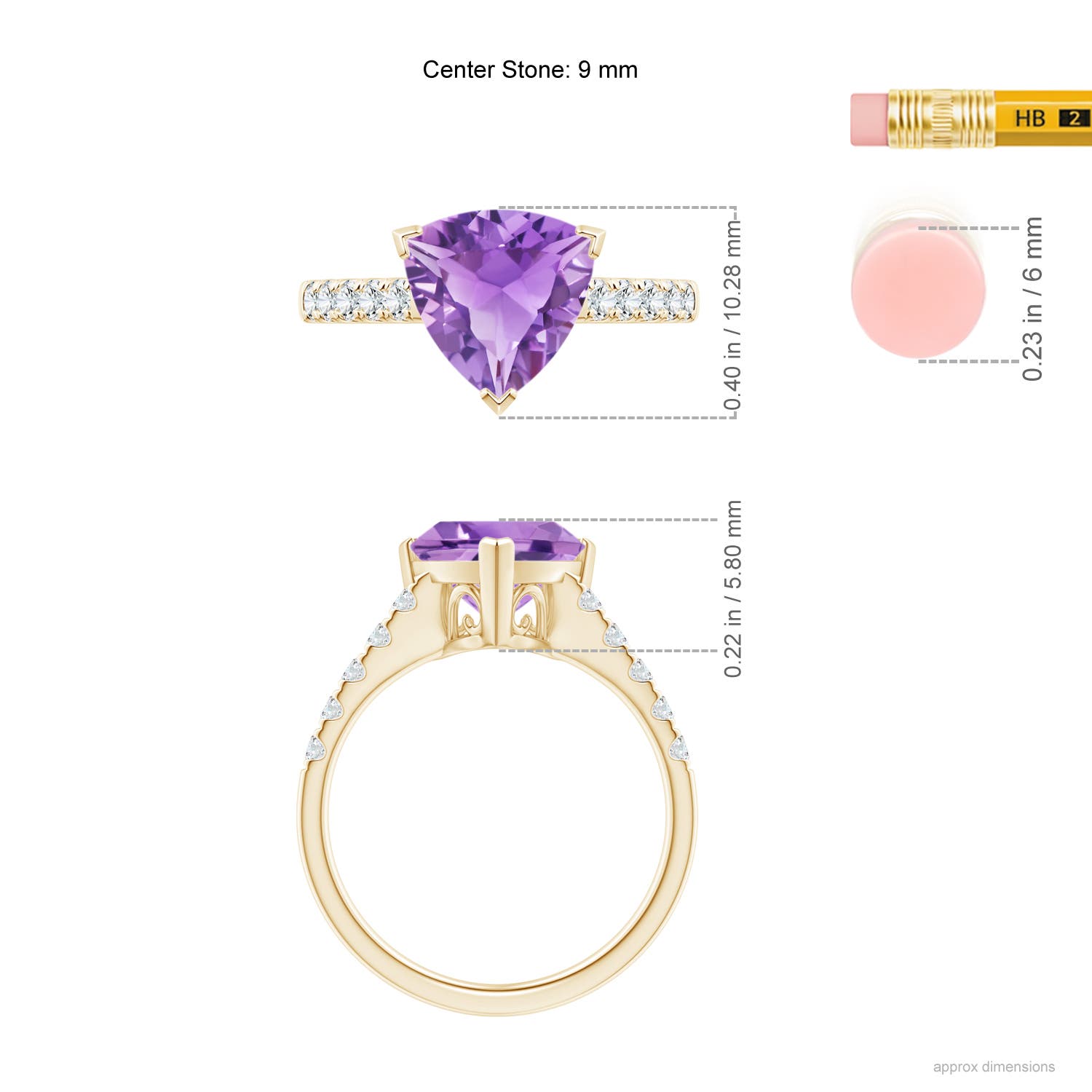 A - Amethyst / 2.53 CT / 14 KT Yellow Gold