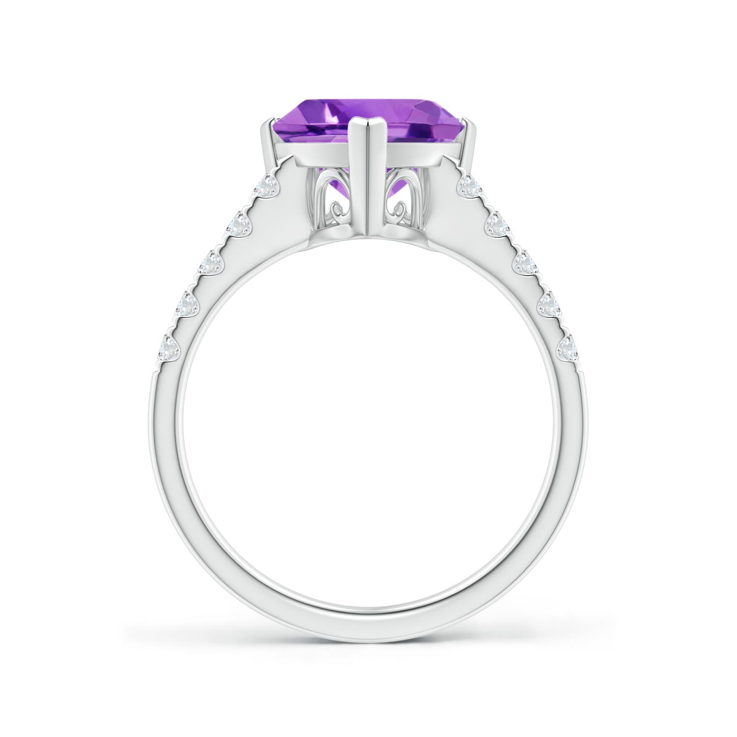 AA - Amethyst / 2.53 CT / 14 KT White Gold