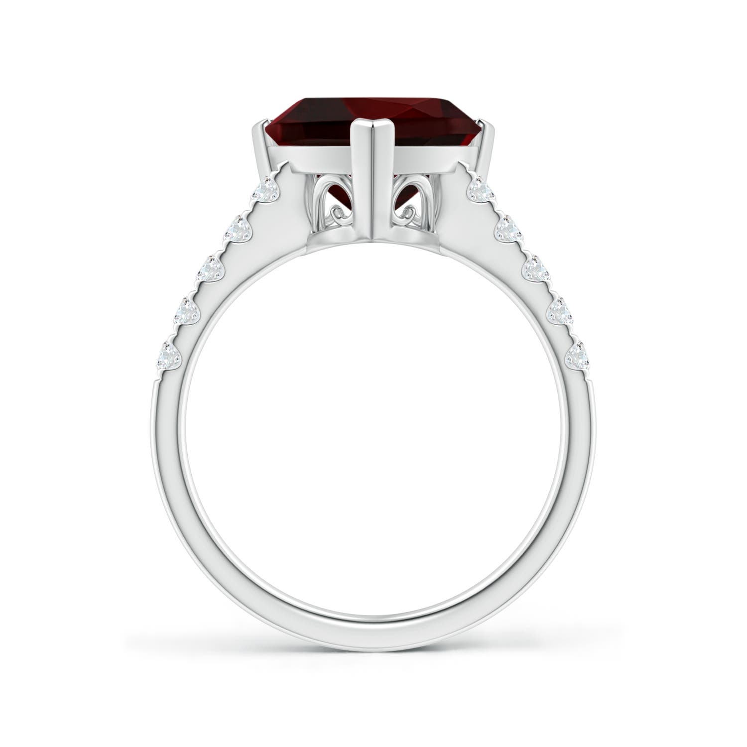 A - Garnet / 3.35 CT / 14 KT White Gold