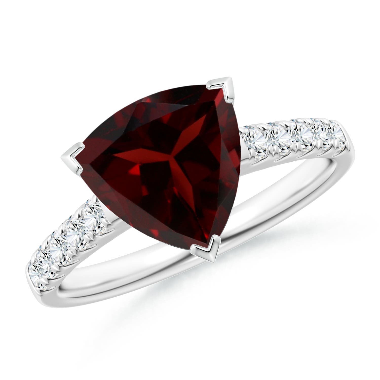 A - Garnet / 3.05 CT / 14 KT White Gold