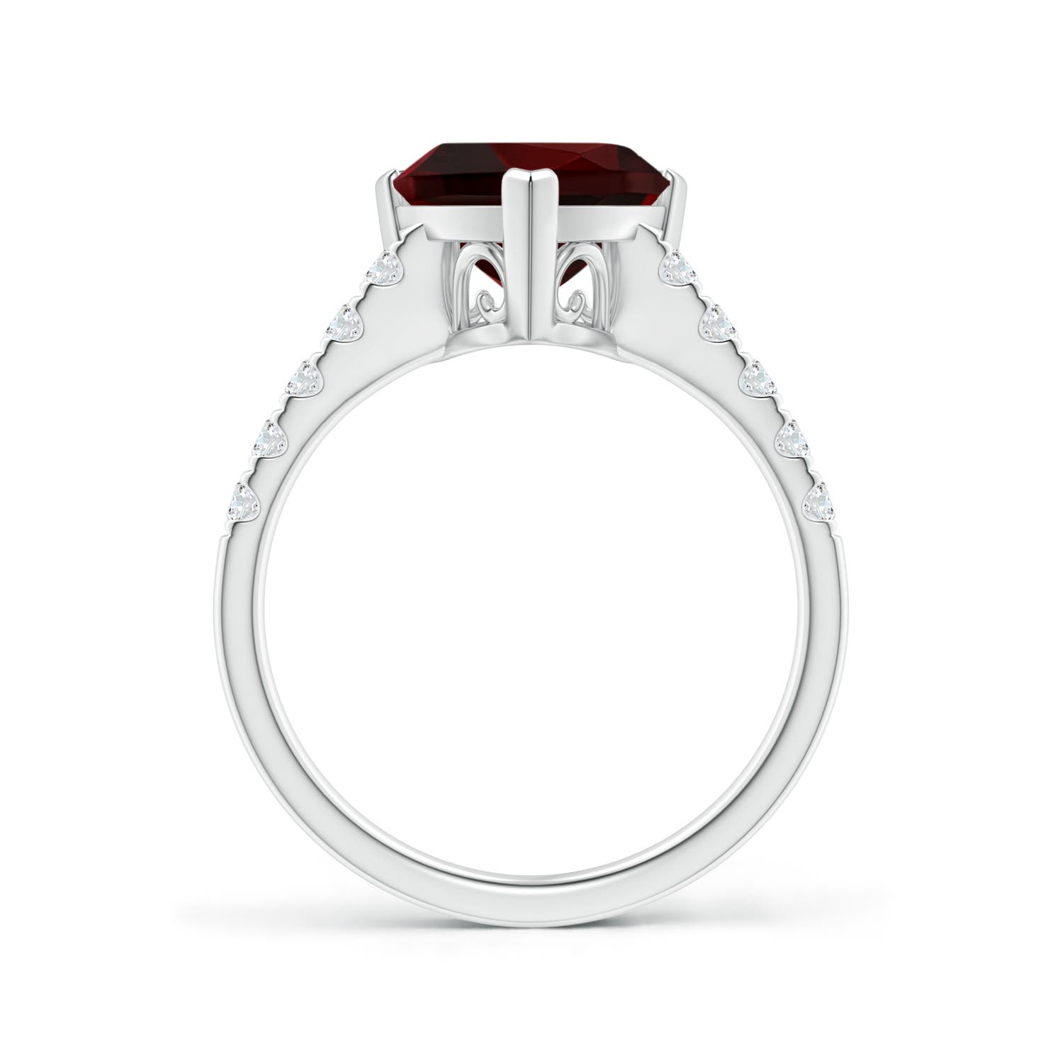 A - Garnet / 3.05 CT / 14 KT White Gold