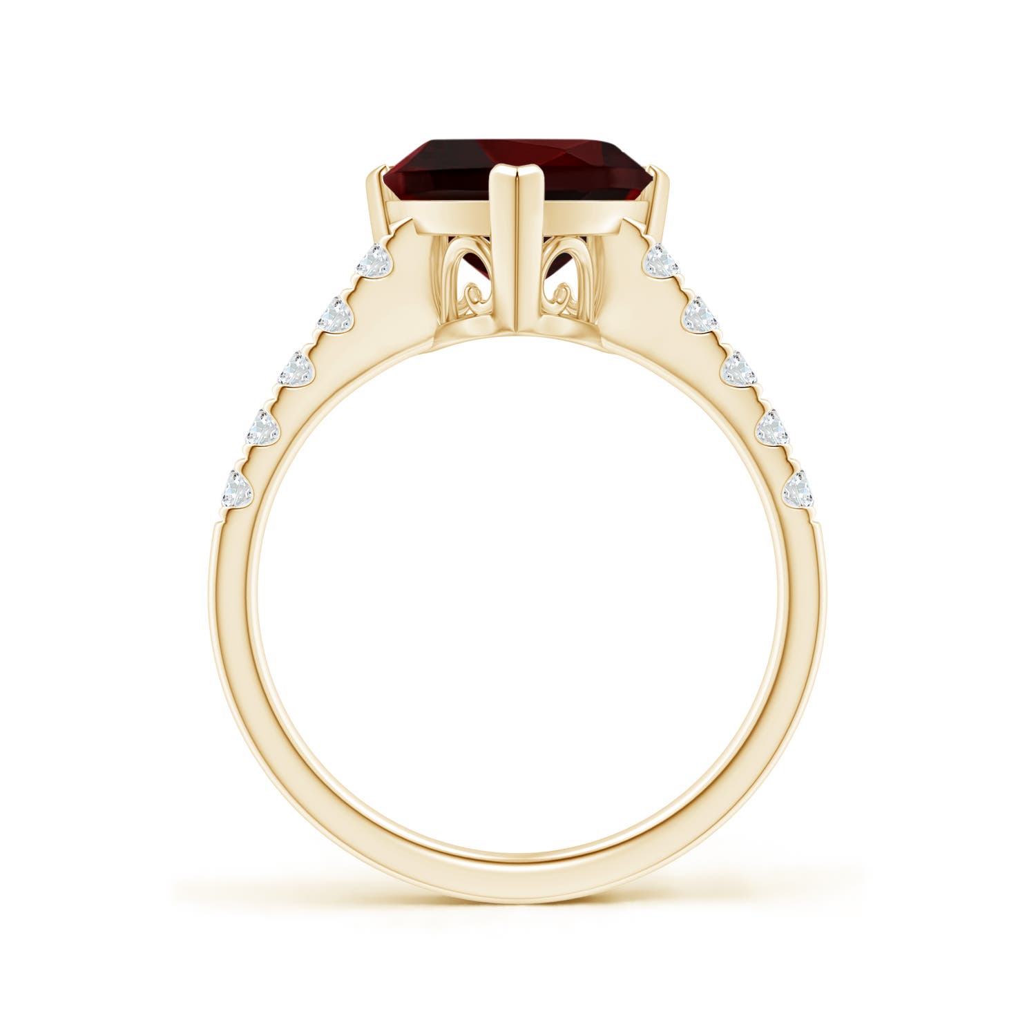 A - Garnet / 3.05 CT / 14 KT Yellow Gold