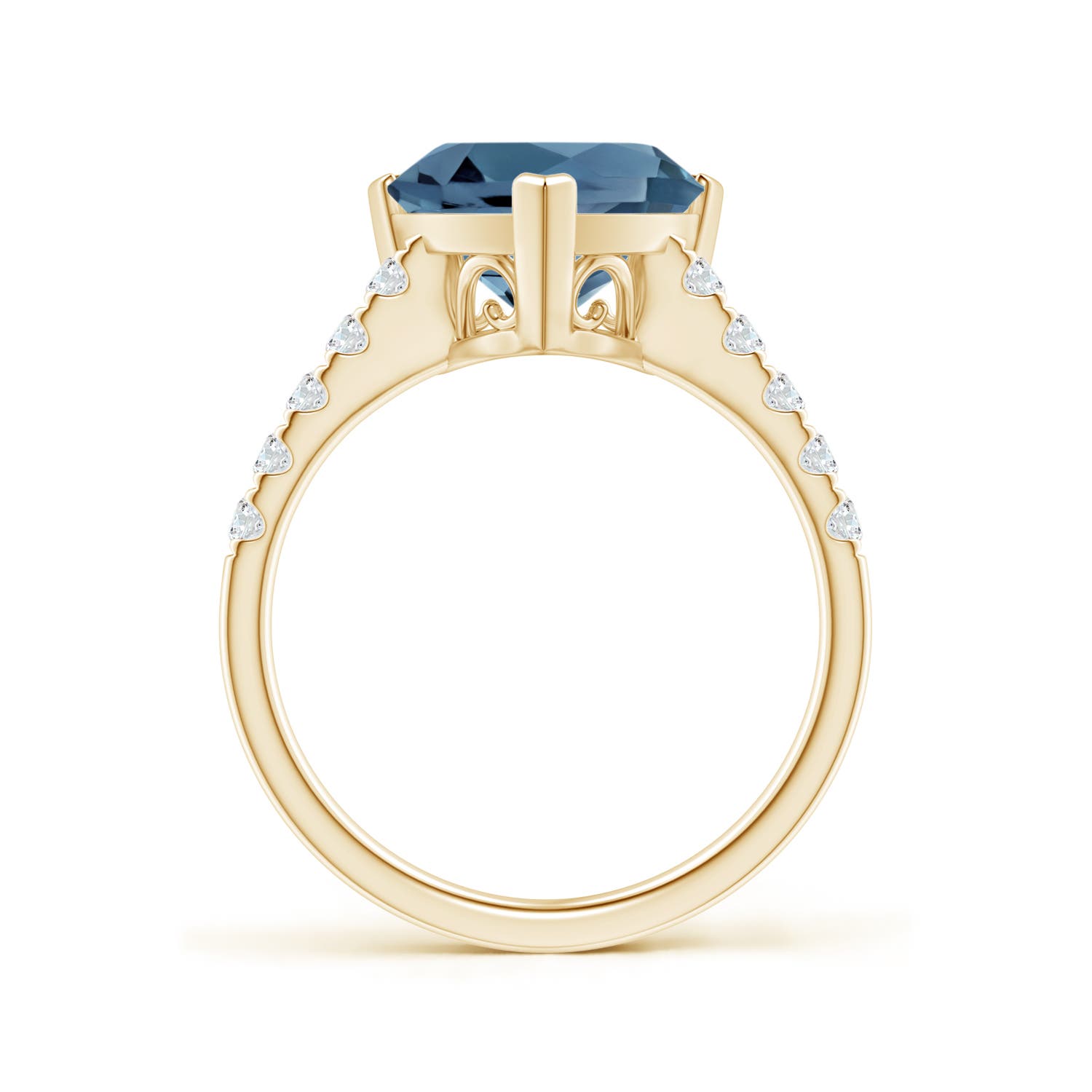 A - London Blue Topaz / 4.15 CT / 14 KT Yellow Gold