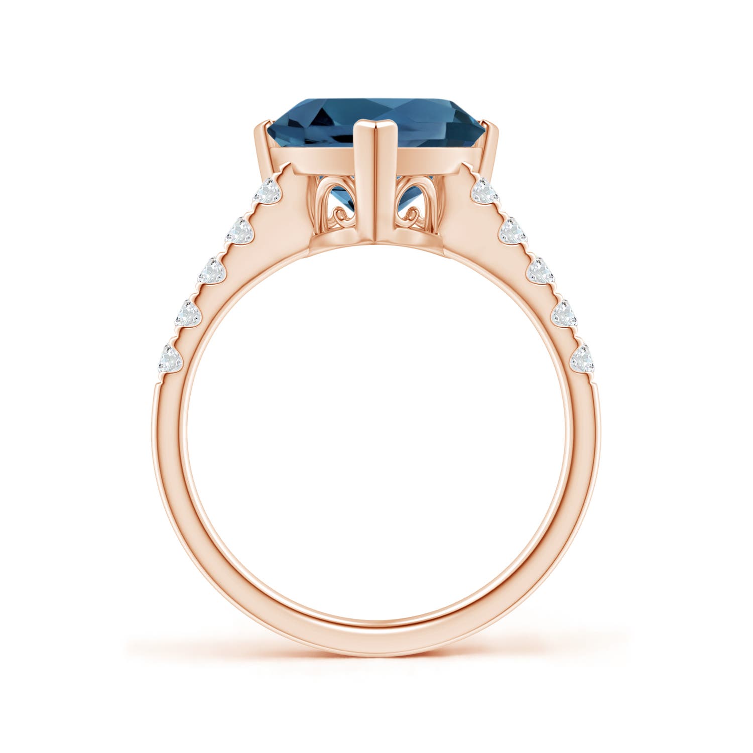 AA - London Blue Topaz / 4.15 CT / 14 KT Rose Gold