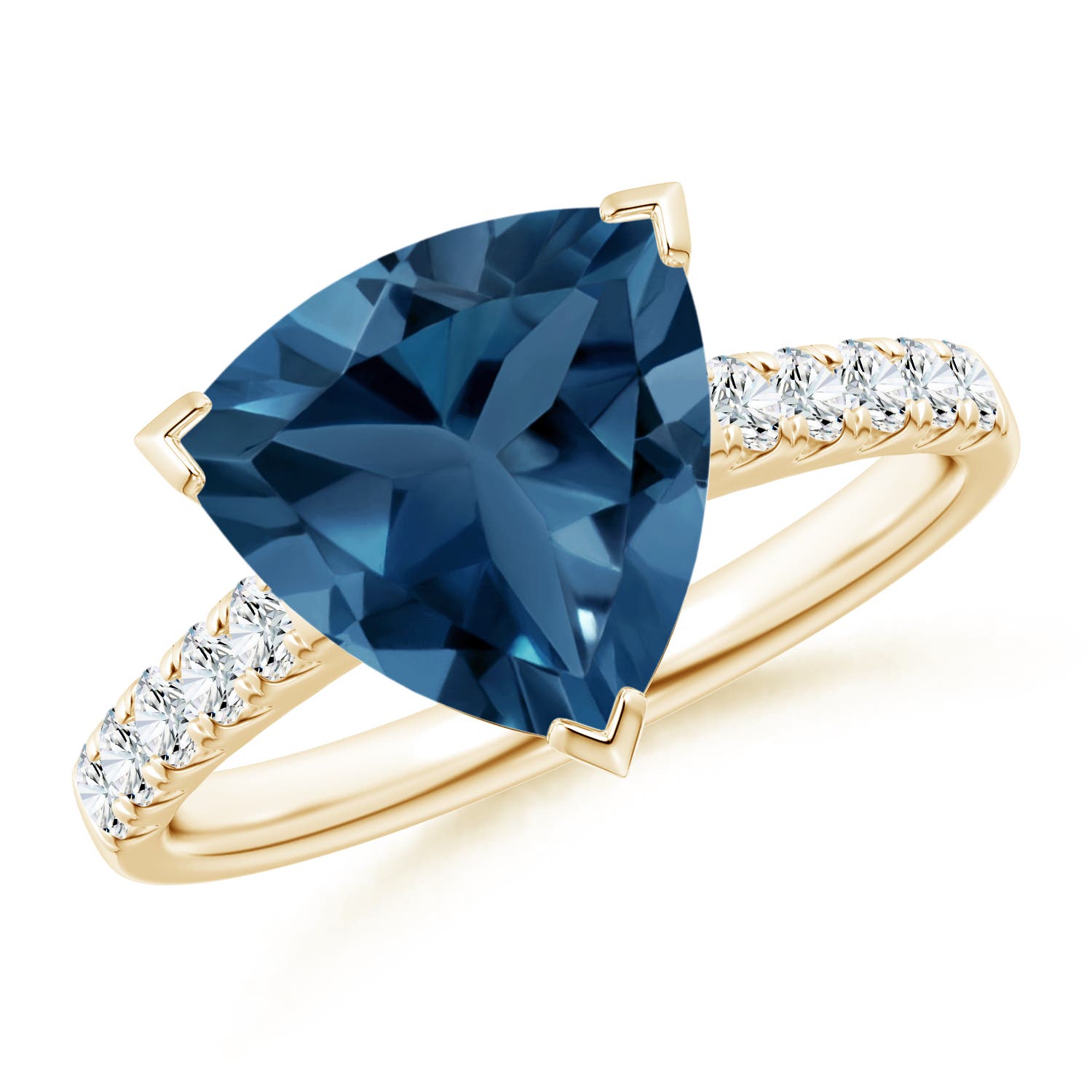 AA - London Blue Topaz / 4.15 CT / 14 KT Yellow Gold