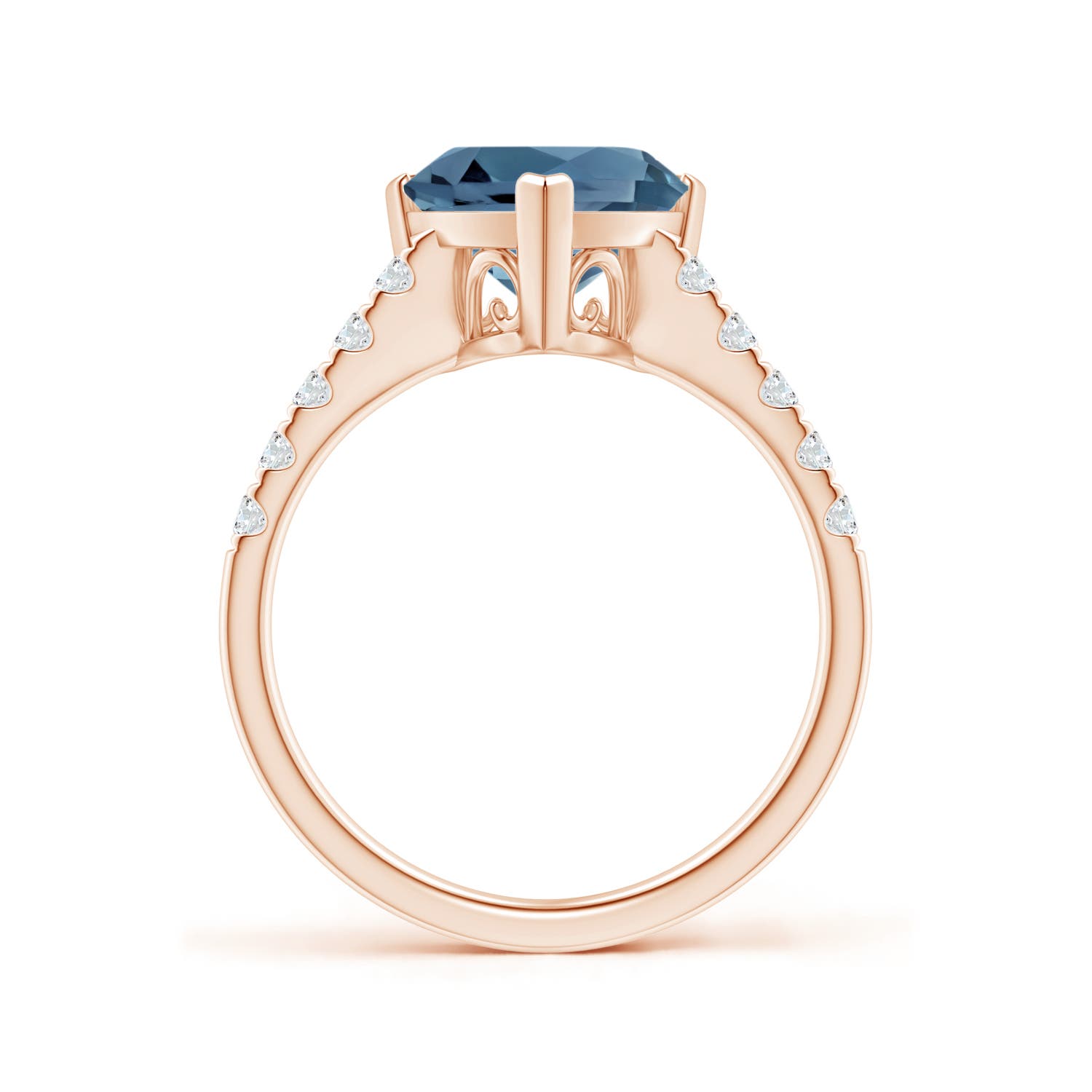 A - London Blue Topaz / 3.05 CT / 14 KT Rose Gold