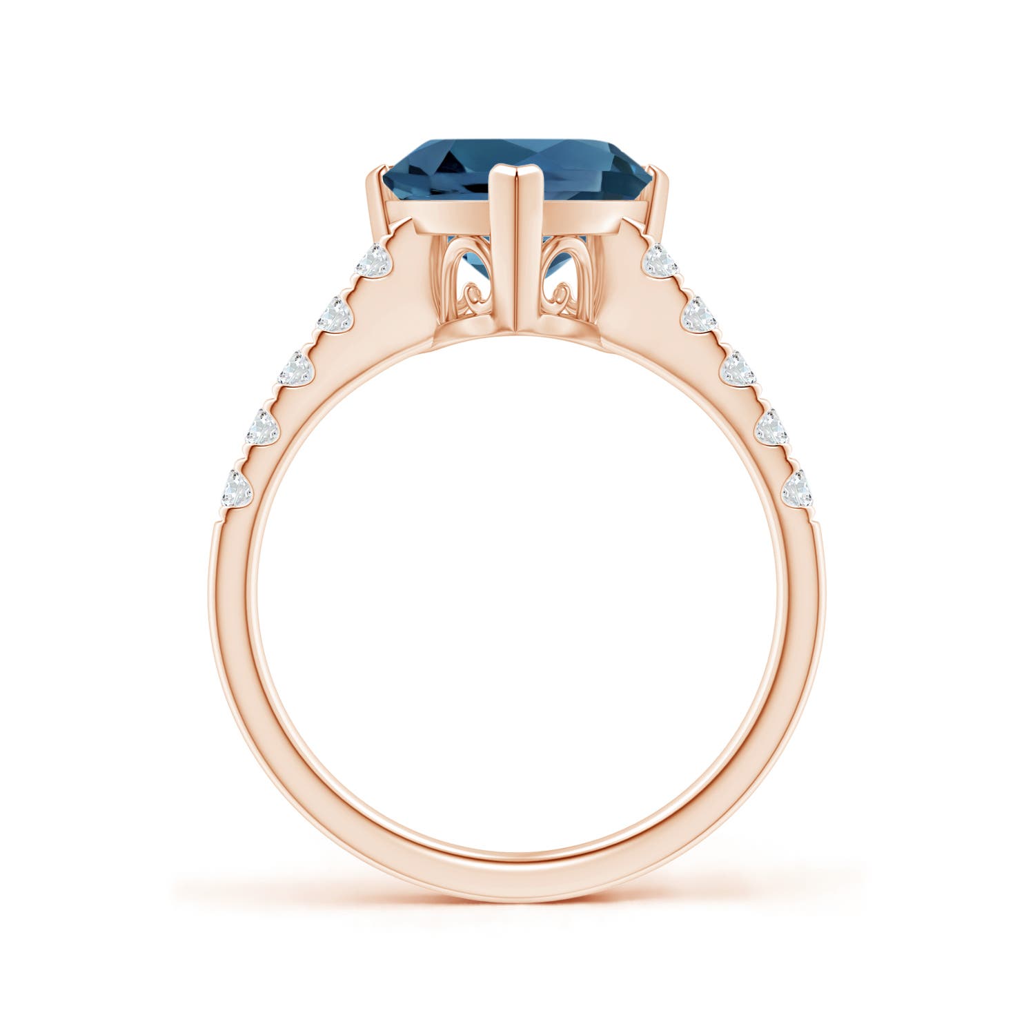 AA - London Blue Topaz / 3.05 CT / 14 KT Rose Gold