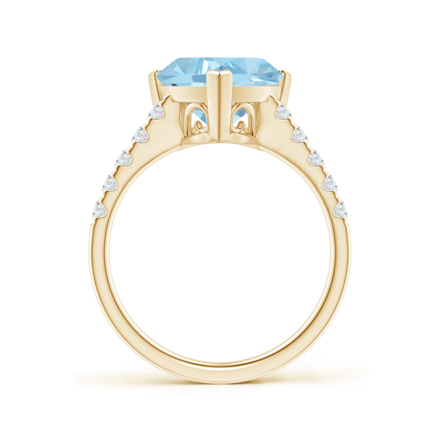 A - Swiss Blue Topaz / 4.15 CT / 14 KT Yellow Gold