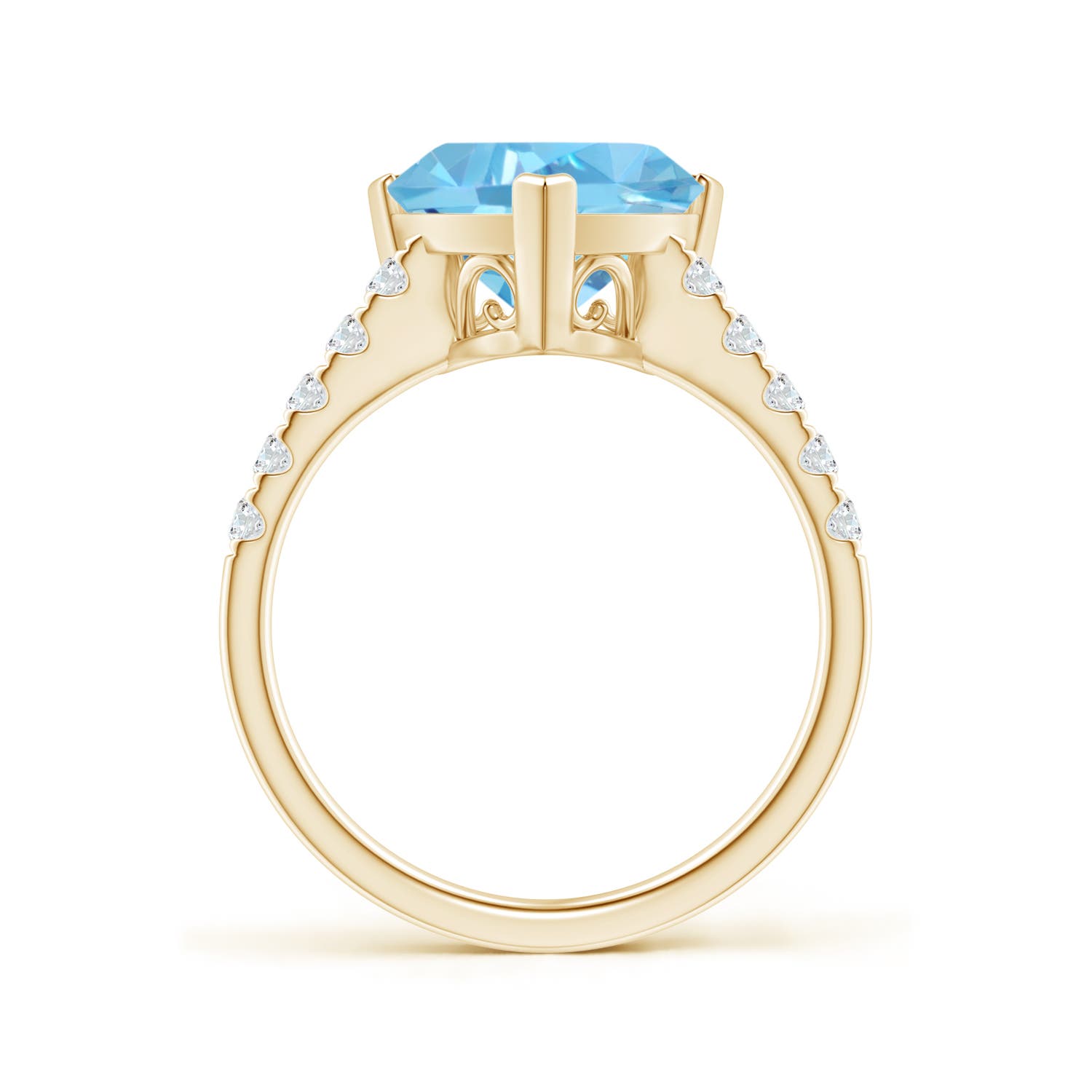 AA - Swiss Blue Topaz / 4.15 CT / 14 KT Yellow Gold