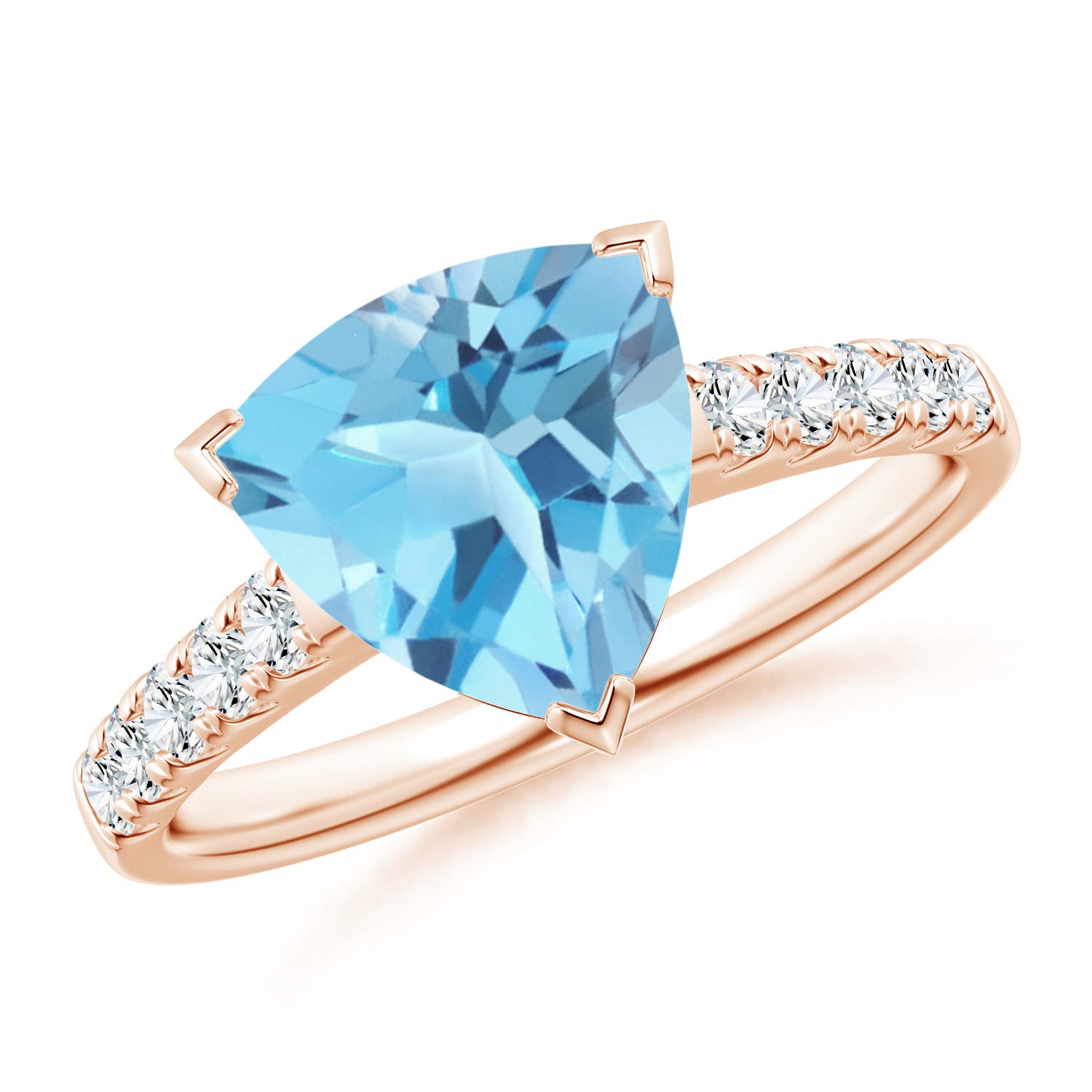 A - Swiss Blue Topaz / 3.05 CT / 14 KT Rose Gold