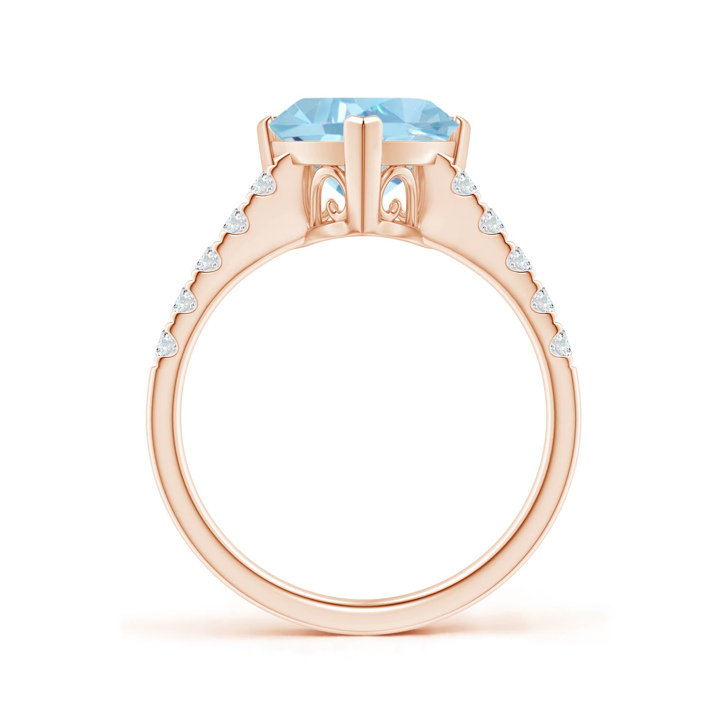 A - Swiss Blue Topaz / 3.05 CT / 14 KT Rose Gold