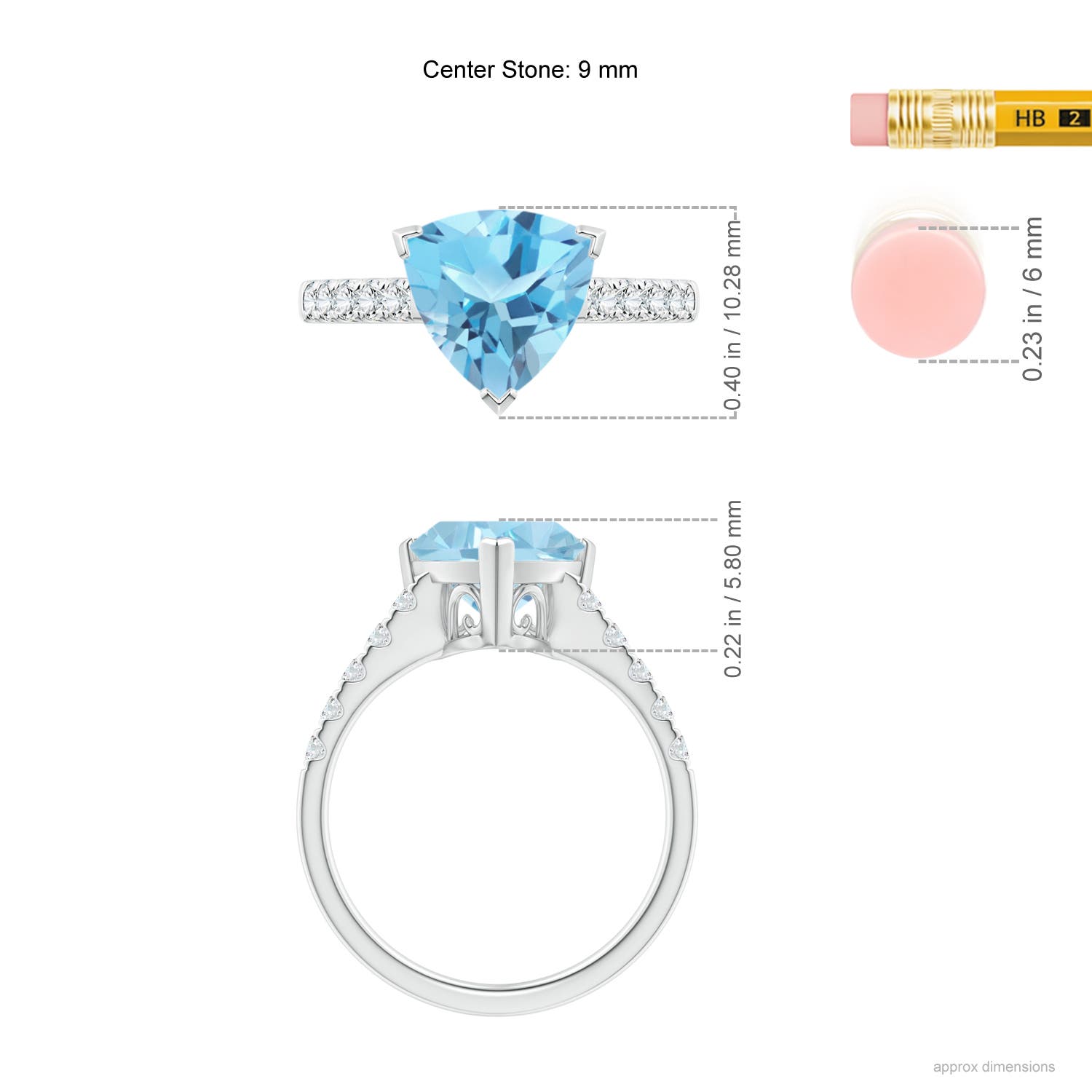 A - Swiss Blue Topaz / 3.05 CT / 14 KT White Gold