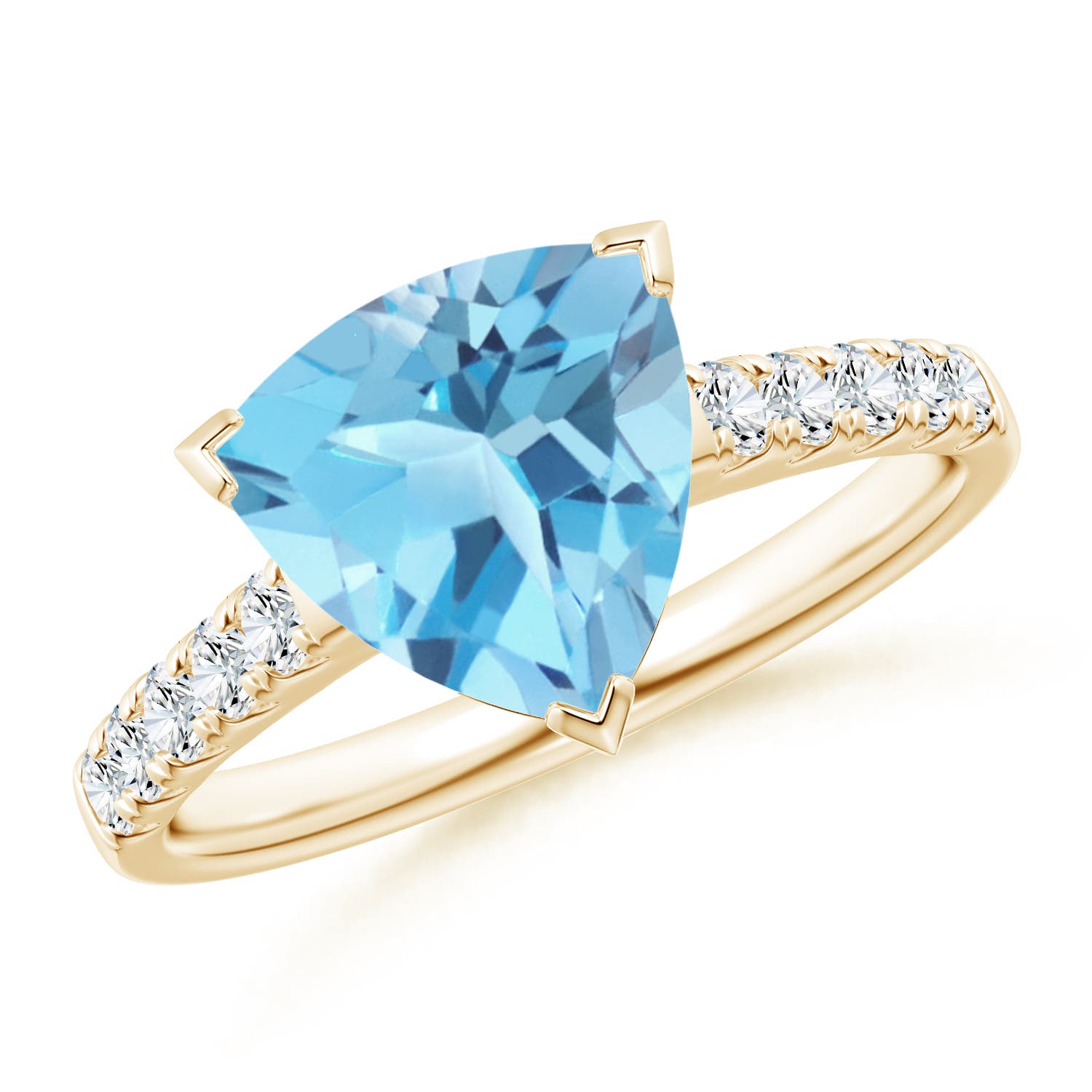 A - Swiss Blue Topaz / 3.05 CT / 14 KT Yellow Gold