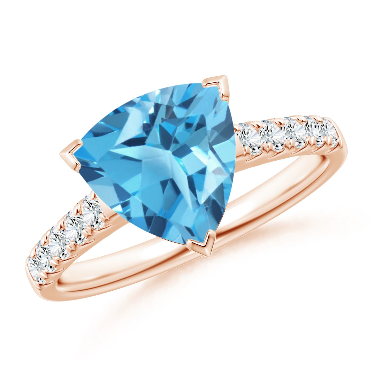 AA - Swiss Blue Topaz / 3.05 CT / 14 KT Rose Gold