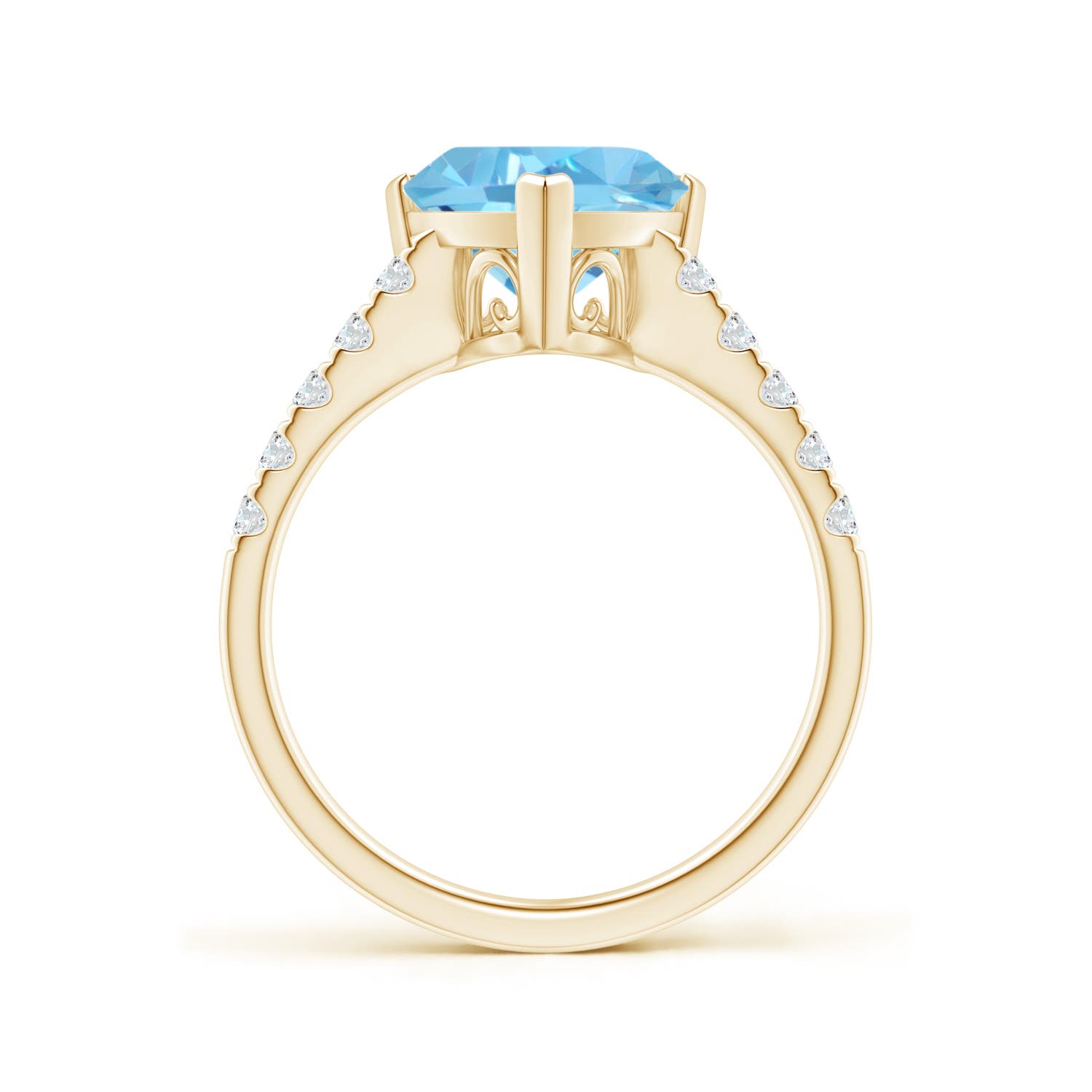 AA - Swiss Blue Topaz / 3.05 CT / 14 KT Yellow Gold