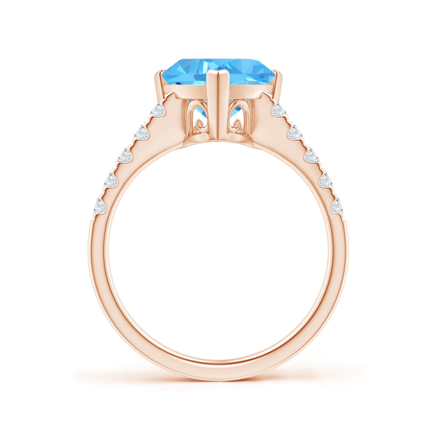 AAA - Swiss Blue Topaz / 3.05 CT / 14 KT Rose Gold