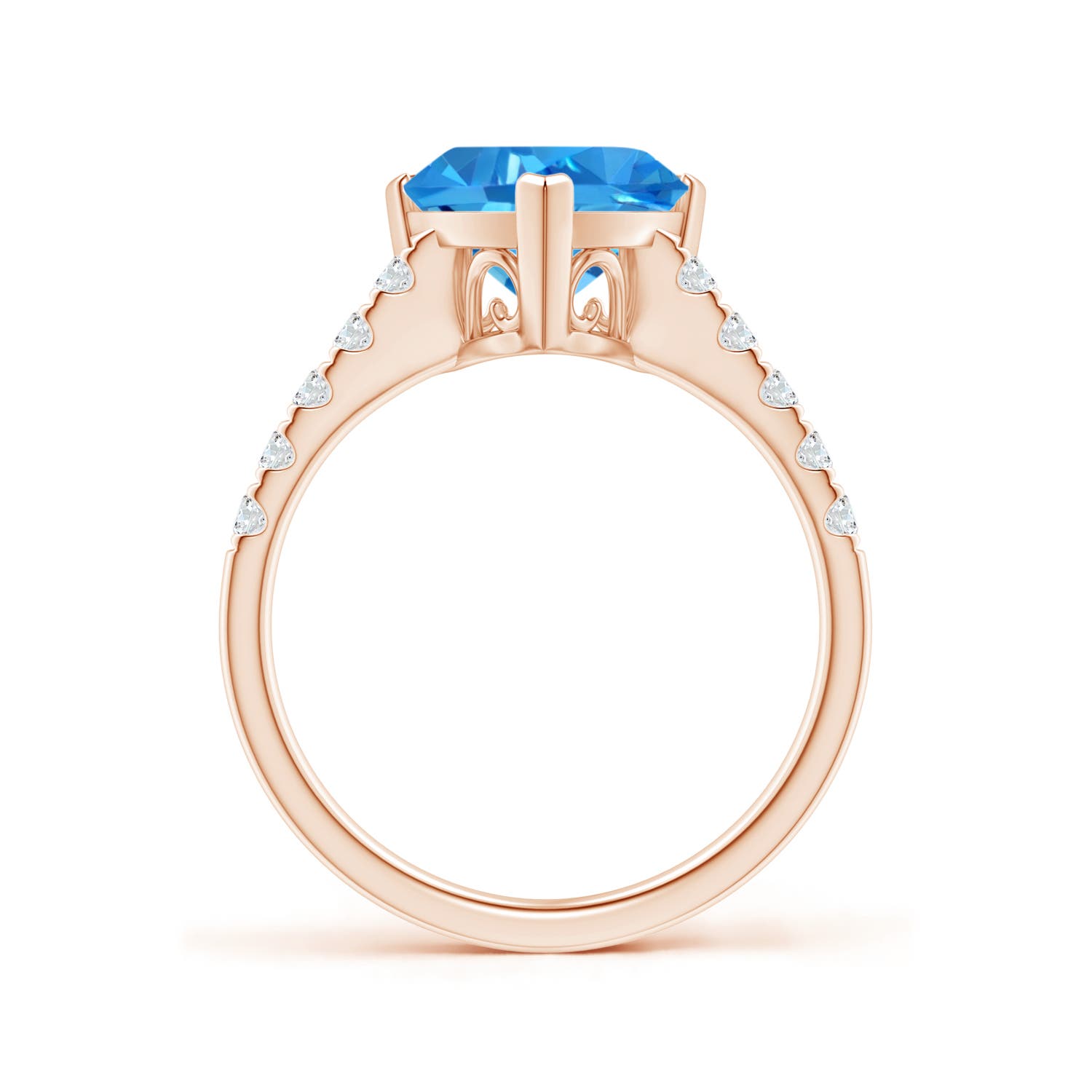 AAAA - Swiss Blue Topaz / 3.05 CT / 14 KT Rose Gold