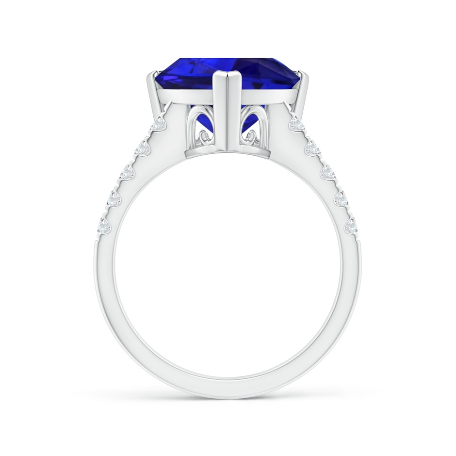 12.84x12.77x8.61mm AAAA GIA Certified Trillion Tanzanite Ring with Diamonds in White Gold Side 199