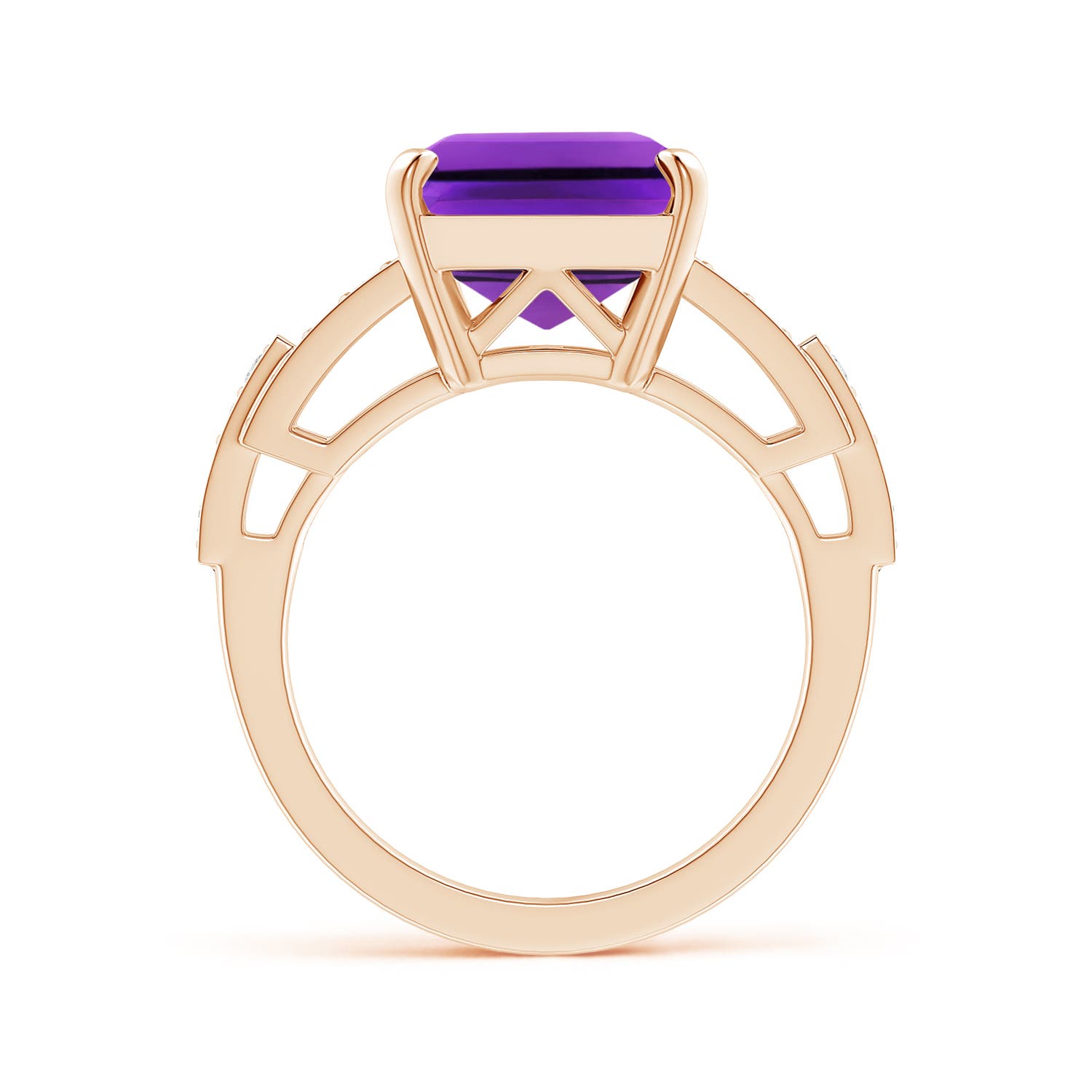 AAAA - Amethyst / 6.84 CT / 14 KT Rose Gold