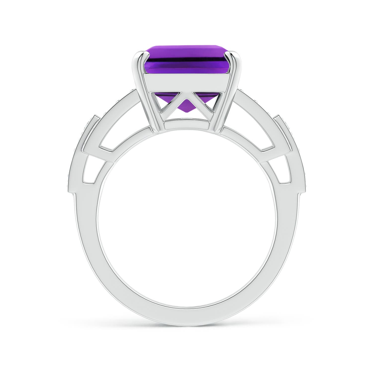 AAAA - Amethyst / 6.84 CT / 14 KT White Gold